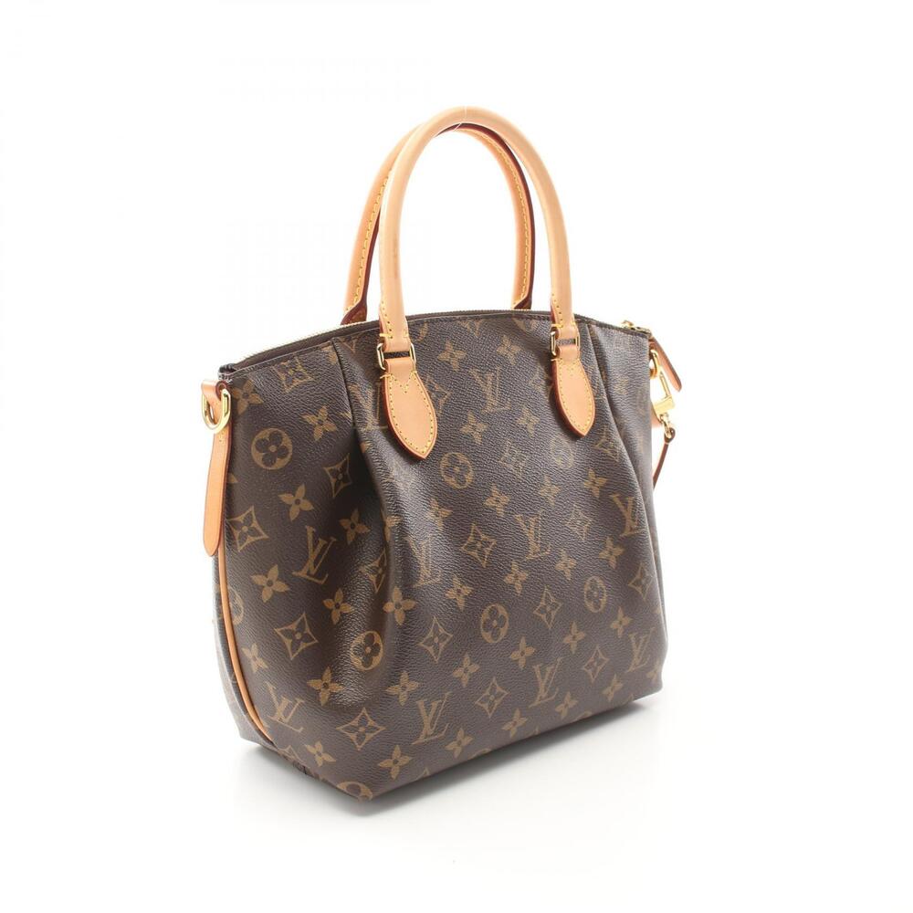 Louis Vuitton leather Turenne handbag Monogram canvas brown
